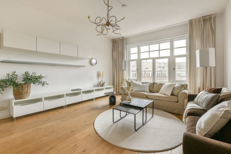 Living Room with Engineered Wood